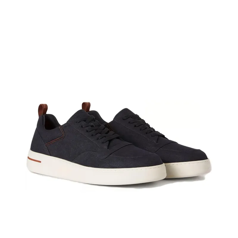 Loro Piana Low Top Skateboard Shoes Men's Dark Blue-2