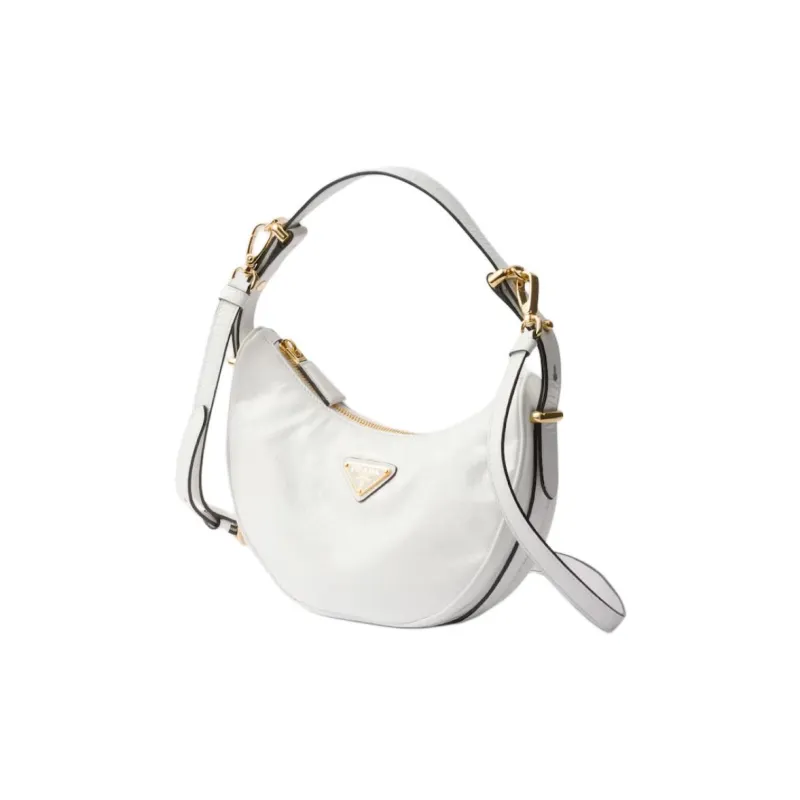 PRADA Patent Leather Handbag, Shoulder Bag Women's White-1
