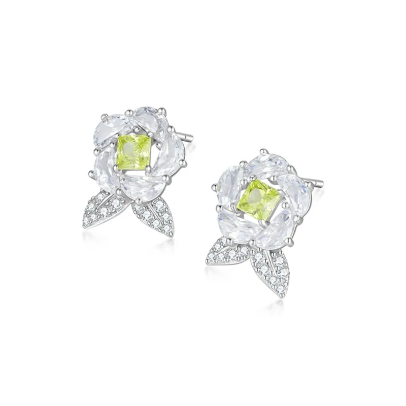 DESIGN CIRCLES S925 Silver Stud Earrings Women's-1