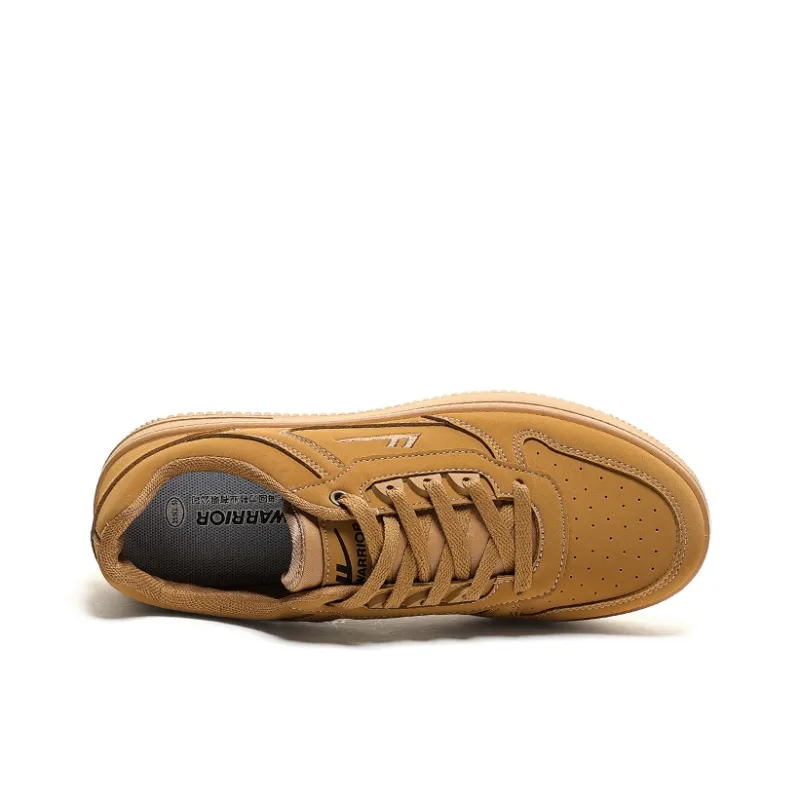 Warrior Air Force 1 Abrasion Resistant Slip Resistant Low Top Skateboard Shoes Unisex Brown-2