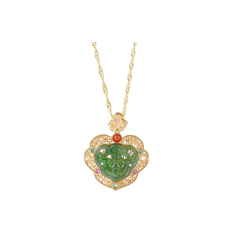 S&A Hetian Jade Necklaces Jasper Women's-0