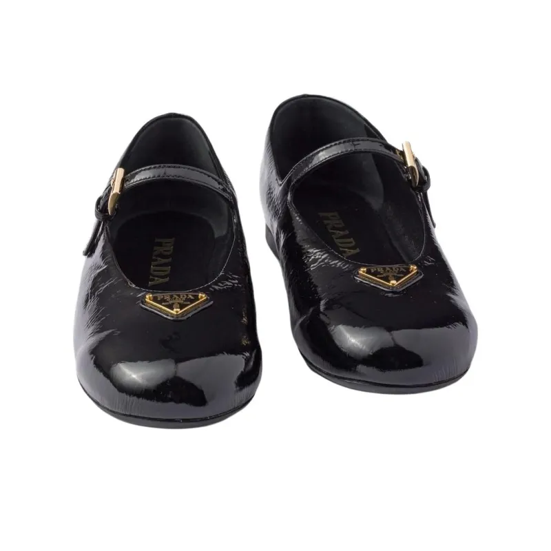 PRADA Flat Casual Single Shoes Women's Black-4