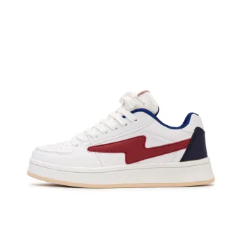 Medd Non slip Lightweight Low Top Skateboard Shoes Unisex White And Blue Mandarin Ducks