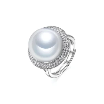 Luxury Beads Saltwater Pearl Rings Women's