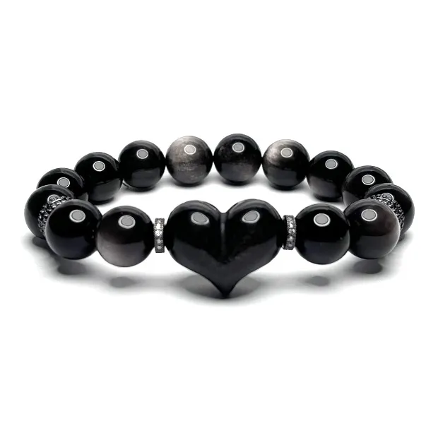 MOUNTAINS AND MANS Obsidian Bracelets Unisex-0
