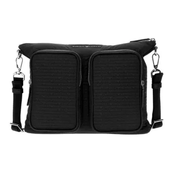 EMPORIO ARMANI Nylon Crossbody Bag, Shoulder Bag Medium Size Men's Black