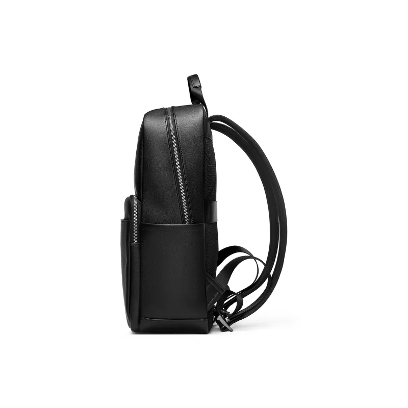 FAIRWHALE Top Grain Cow Leather Backpack Regular Men's Black-3
