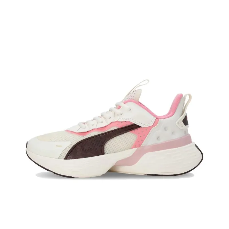 PUMA Softride Sway Anti-Slip Wear-Resistant Low-Top Casual Running Shoes Women's Beige Pink-0