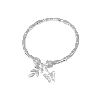 RURA S999 Fine Silver Bangles Women's Silver