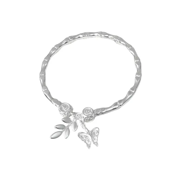 RURA S999 Fine Silver Bangles Women's Silver-0