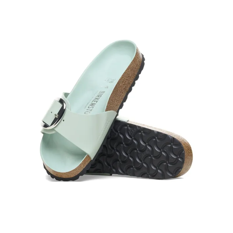 Birkenstock Madrid Big Buckle Series EVA Slip-Resistant Slide Slippers Women's Surfing Green Regular-4