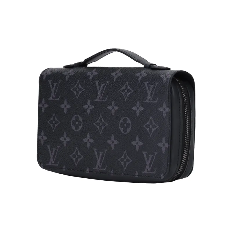 LOUIS VUITTON Zippy Canvas Wallet Men's Black-2