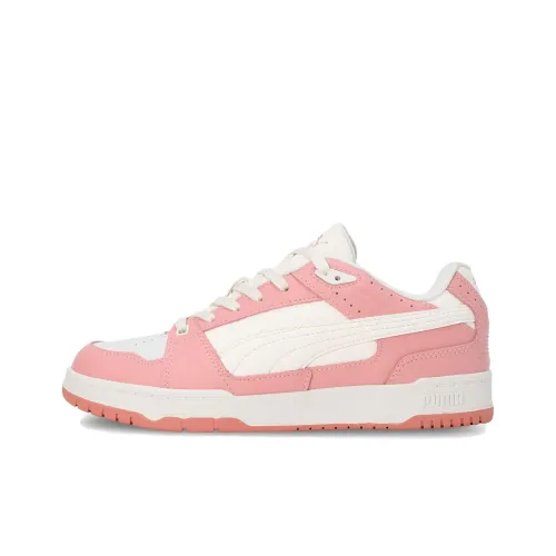 PUMA Anti-Slip Wear-Resistant Low-Top Skateboard Shoes Women's Pink White