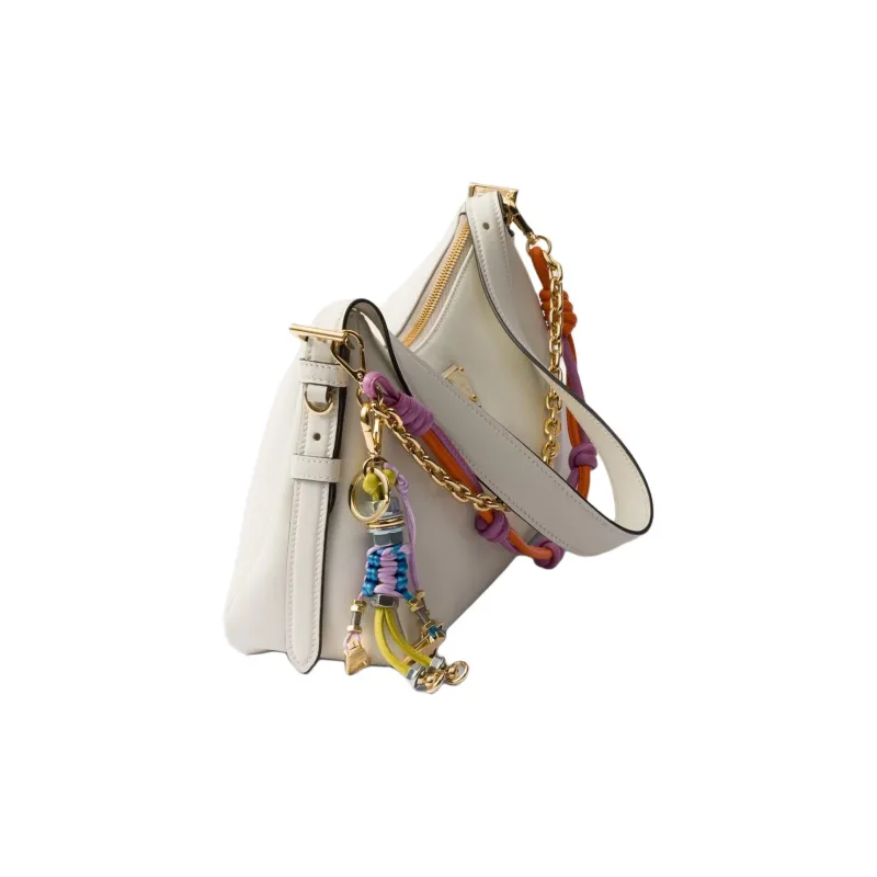 PRADA Metal Bag Shoulder Strap Women's Orange With Light Purple Accents-1