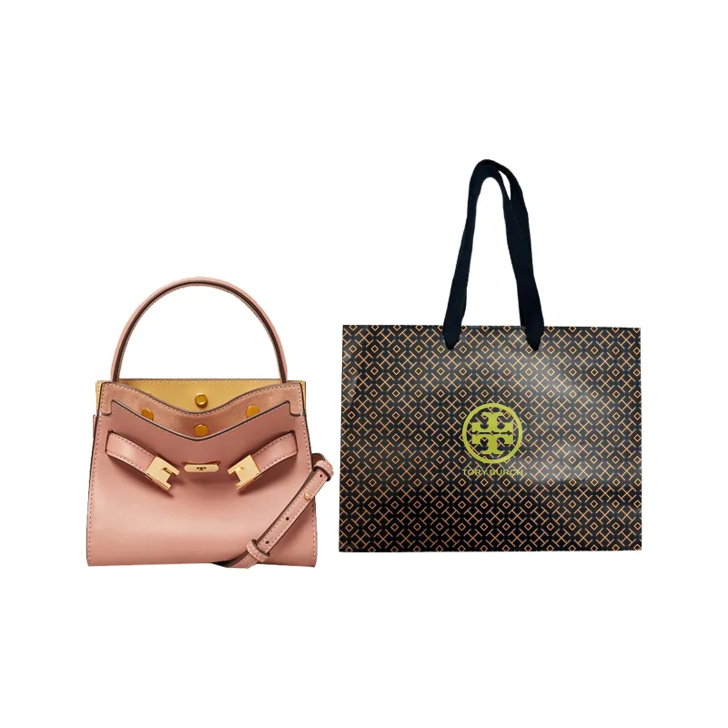 TORY BURCH Lee Radziwill Calfskin Shoulder Bag Crossbody Bag Handbag Mini Women's Pink-5