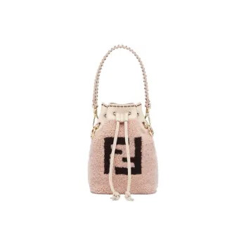 FENDI Mon Tresor Sheepskin Bucket Bag, Shoulder Bag, Crossbody Bag, Handbag Mini Women's Pink/Candy