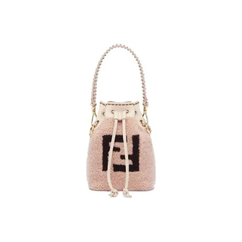 FENDI Mon Tresor Sheepskin Bucket Bag, Shoulder Bag, Crossbody Bag, Handbag Mini Women's Pink/Candy