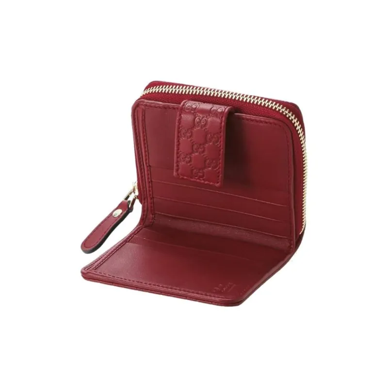 GUCCI Calfskin Wallet Men's Red-5