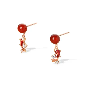BLANK IN BLANK Zircon Earrings Women's Mom Couple Birthday Bestie Girlfriend Gift