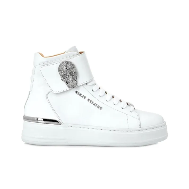 PHILIPP PLEIN Crystal-skull High-top Sneakers-1
