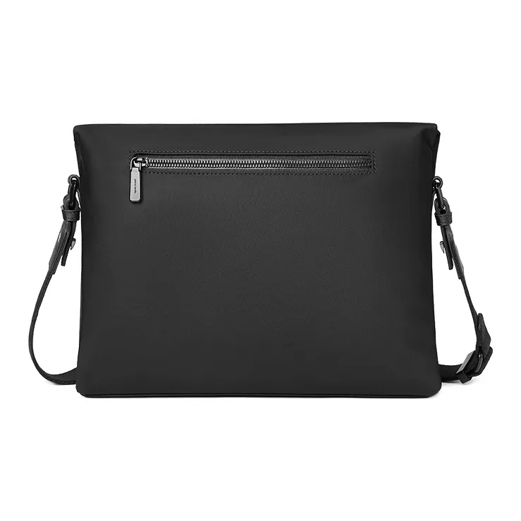 PIERRE CARDIN Fabric, Synthetic Leather Shoulder Bag, Crossbody Bag Regular Men's Black-3