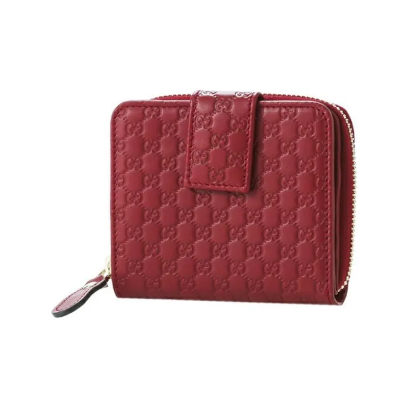 GUCCI Calfskin Wallet Men's Red-1