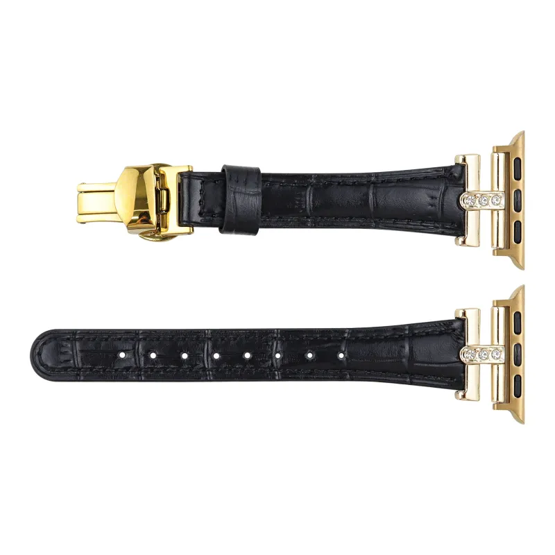 Warbler Dew Apple Compatibility Watch Band Genuine Leather Material-13