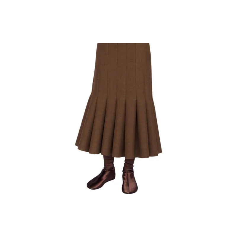 CARVEN Casual Long Skirts Women's Ginger Yellow-4