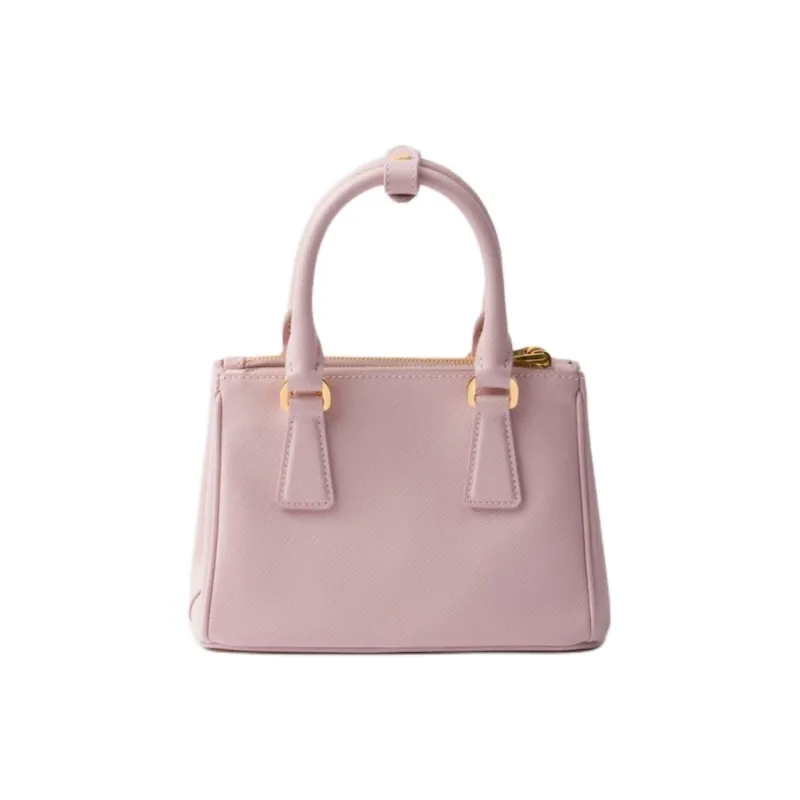 PRADA Galleria Killer Bag Leather Shoulder Bag Crossbody Bag Handbag Mini Women's Snowflake Gypsum Pink-3
