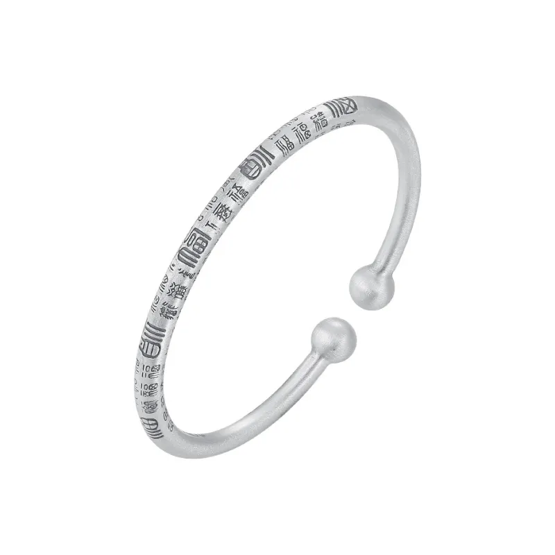 Ascending S999 Fine Silver Bangles Unisex Box-0