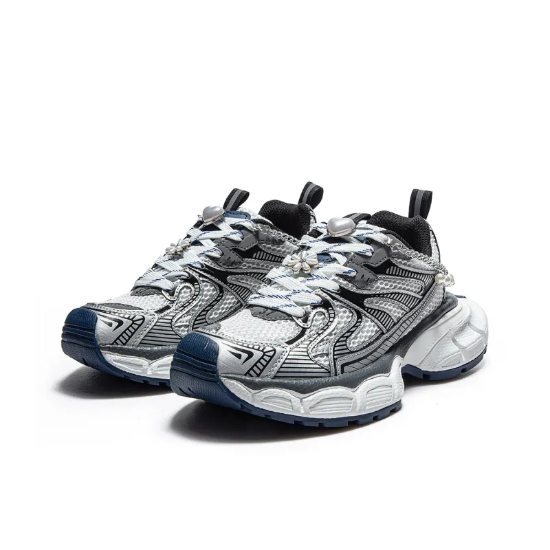 MQ Shock Absorbers With Slip Resistant Features Low Top Chunky Sneakers Women's-14