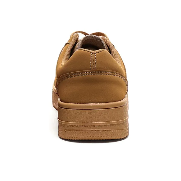 Warrior Air Force 1 Abrasion Resistant Slip Resistant Low Top Skateboard Shoes Unisex Brown-3