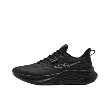 Erke Wear Resistant Slip Resistant Low Top Casual Shoes Men's Jet Black