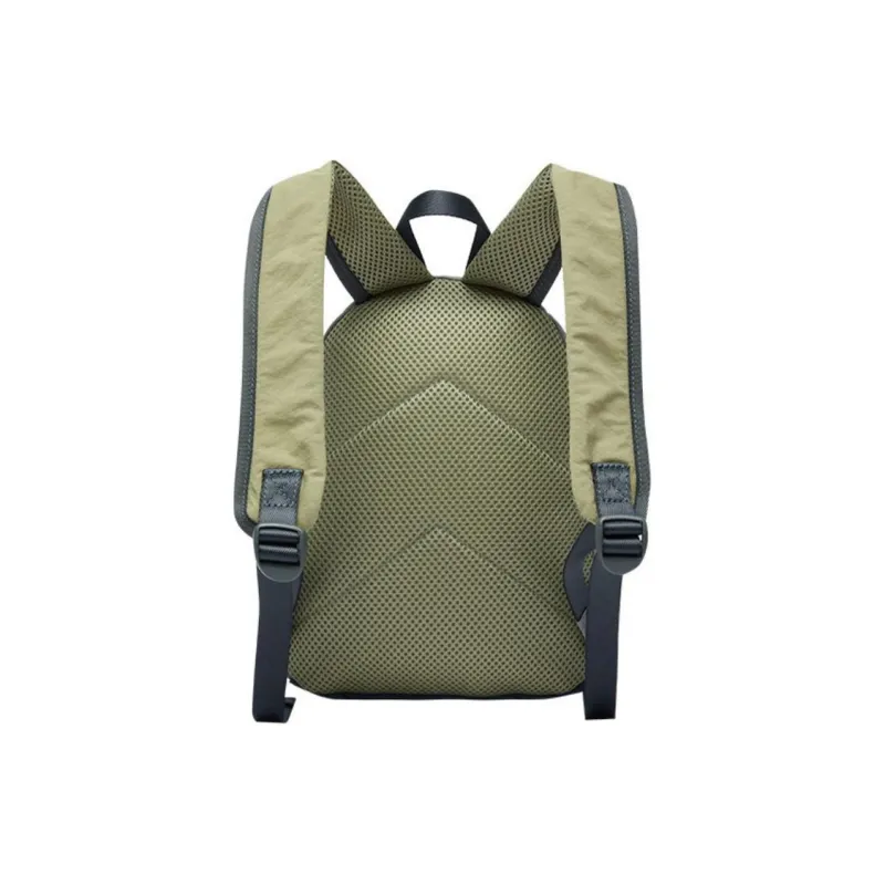 Anta Washable Fabric Patchwork With PU Backpack Regular Unisex Mung Bean-2