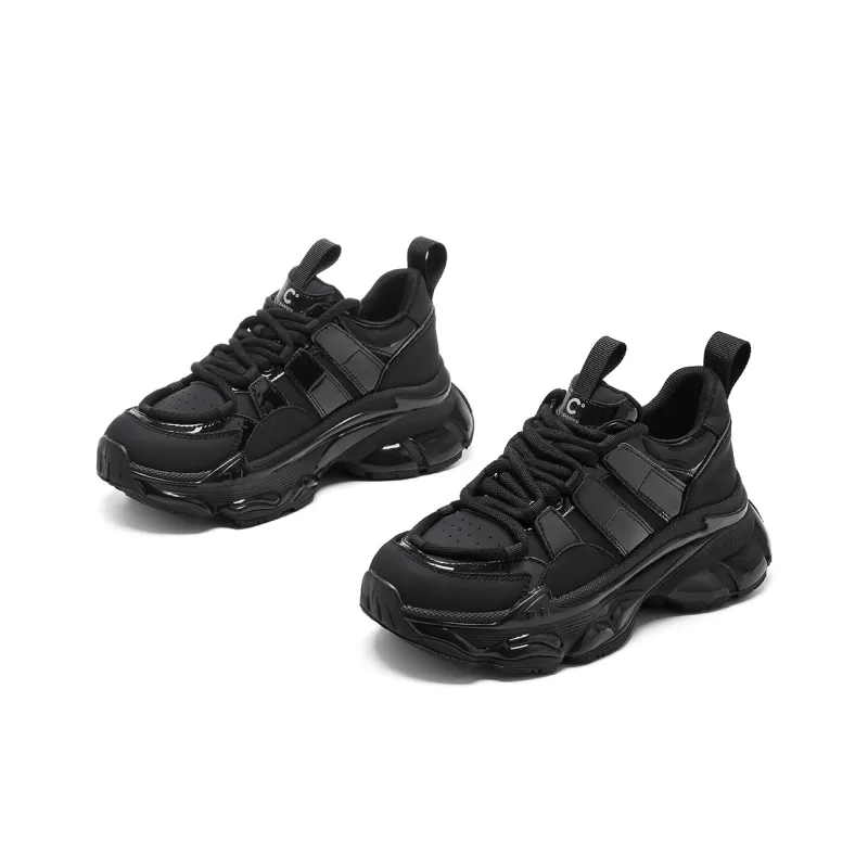 C°BANNER Balance Low Top Chunky Sneakers Women's Black-3