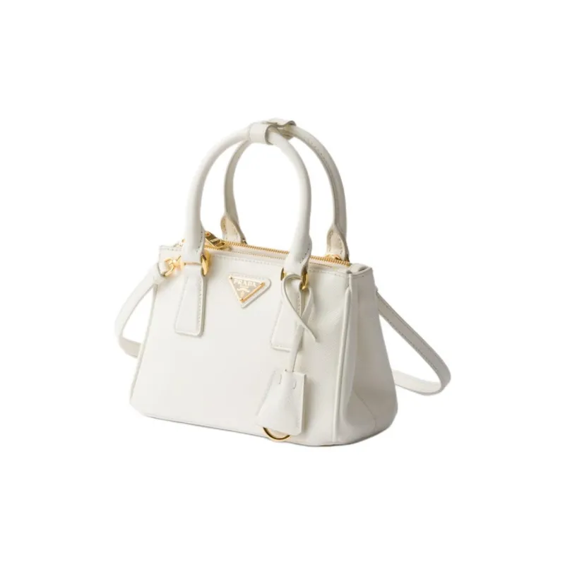 PRADA Galleria Killer Bag Leather Shoulder Bag Crossbody Bag Handbag Mini Women's White-1