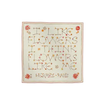 HERMES Silk Silk Scarves Women's Cream