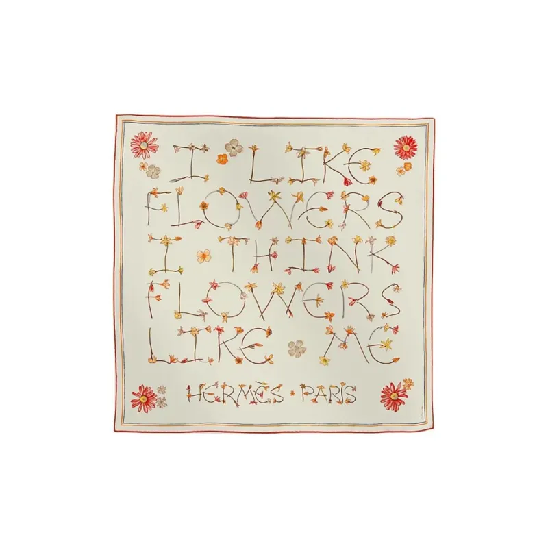HERMES Silk Silk Scarves Women's Cream-0