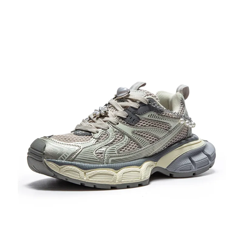 MQ Shock Absorbers With Slip Resistant Features Low Top Chunky Sneakers Women's-5