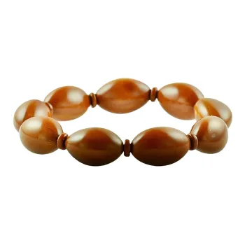 Blooming Petals Olive Pit Bracelets Unisex