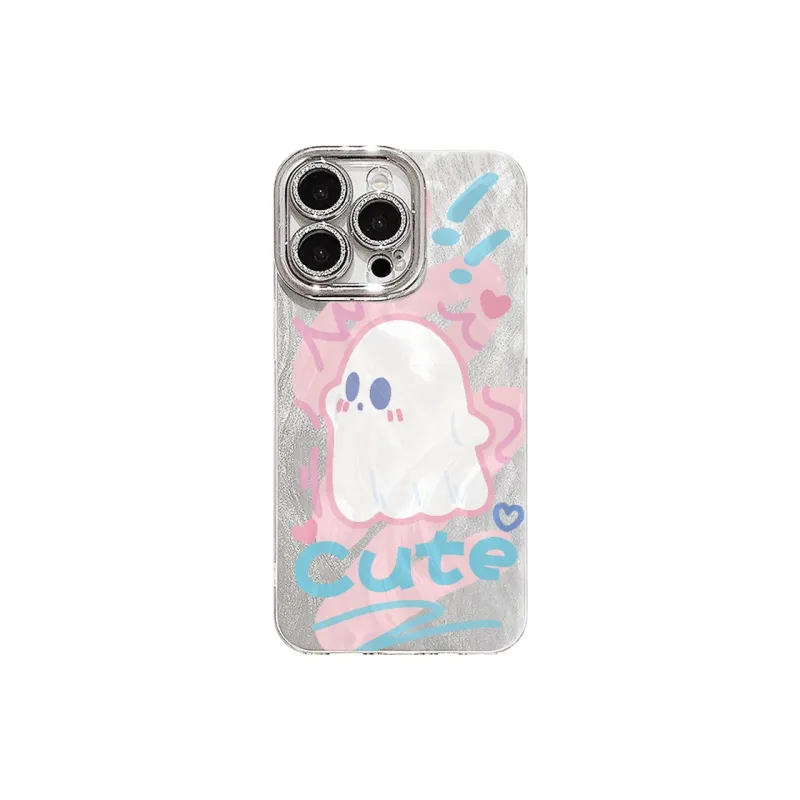 XIANGRIKE TPU Material Ghost Cute Phone Case Compatible With IPhone 15/14 Plus/13/12/11/15 Pro Max/XS/XR/XS Max/8 Plus-0