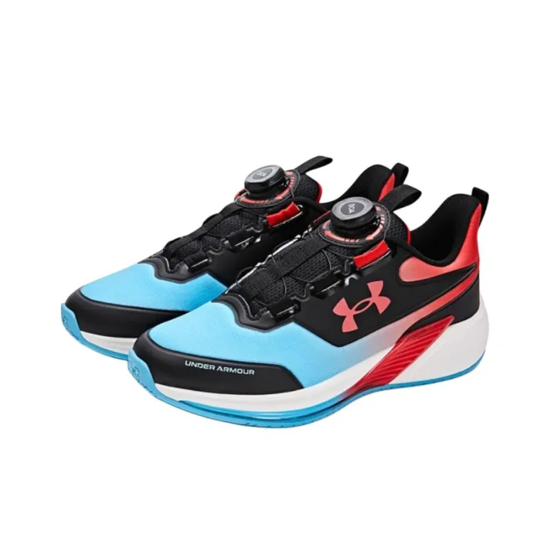 Under Armour Anti Slip Wear Resistant Low Top Kids' Running Shoes Blue Red Kids'-2
