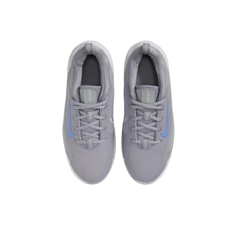 Nike ISOFLY Anti Slip Wear Resistant Low Top Children's Basketball Shoes Gray Teenagers-3