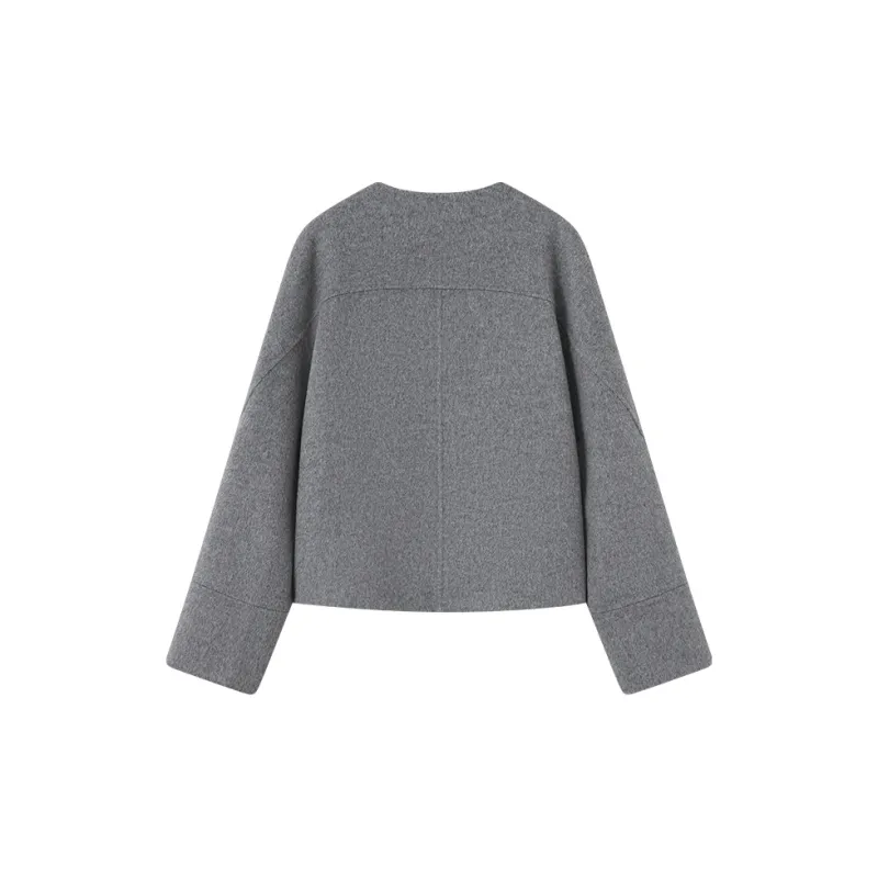 THE SEA LIFE Cropped Coat Women's Cloudy Gray-1