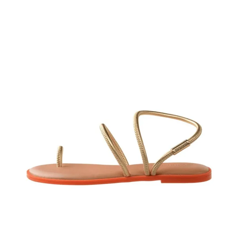 Havaianas Una Pitanga One Strap Sandals Women's Gold-0