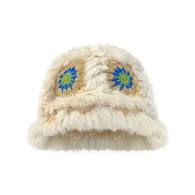 Yalu Preferred Rabbit Fur Beanies Women's-0