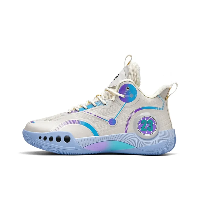 MUSNODO Cushioning, Slip Resistant, Abrasion Resistant, Breathable, Coverage, Rebound Mid Top Basketball Shoes Unisex-32