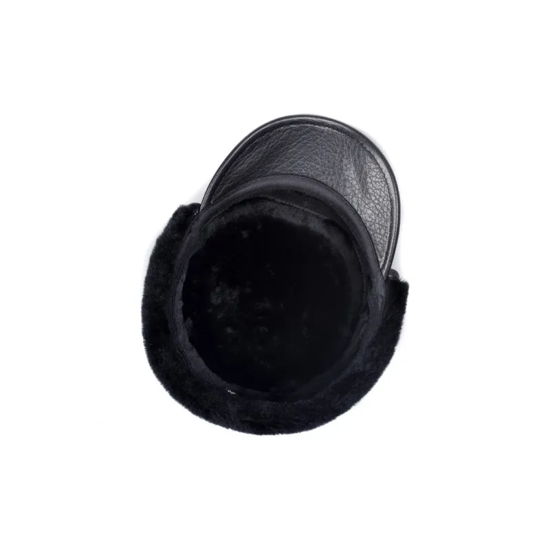 TUCANO Sheepskin Trapper Hats Men's Black-5