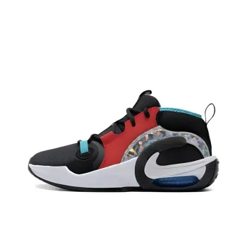 Nike Air Zoom Crossover Durable Breathable Mid Top Kids' Running Shoes Black Red Teenagers
