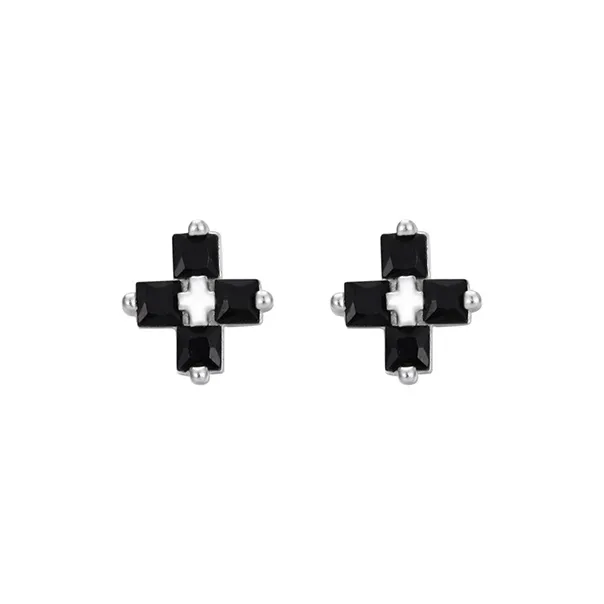 Heart Grass 999 Fine Silver Stud Earrings Women's-0